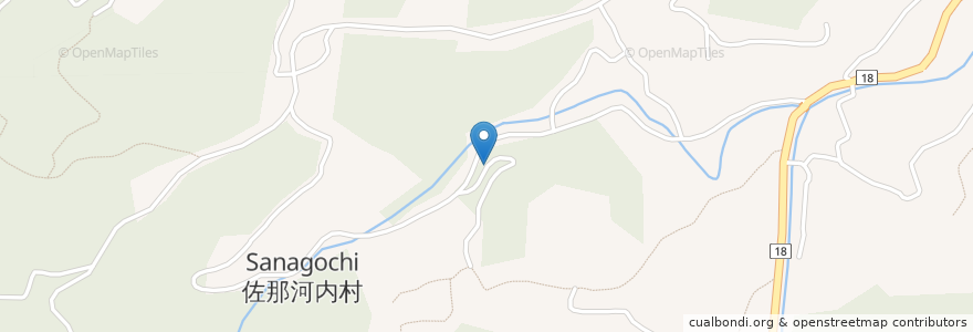 Mapa de ubicacion de 佐那河内村 en Japon, Préfecture De Tokushima, 名東郡, 佐那河内村.