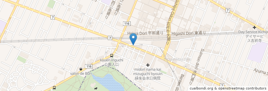 Mapa de ubicacion de けむり en Japan, Tokio, 武蔵野市.