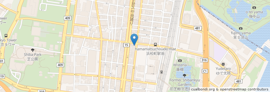 Mapa de ubicacion de 秋田屋 en 일본, 도쿄도, 미나토.