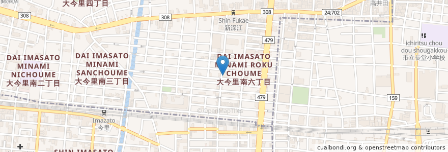 Mapa de ubicacion de ラビット今里薬局 en Япония, Осака, 大阪市, 東成区.