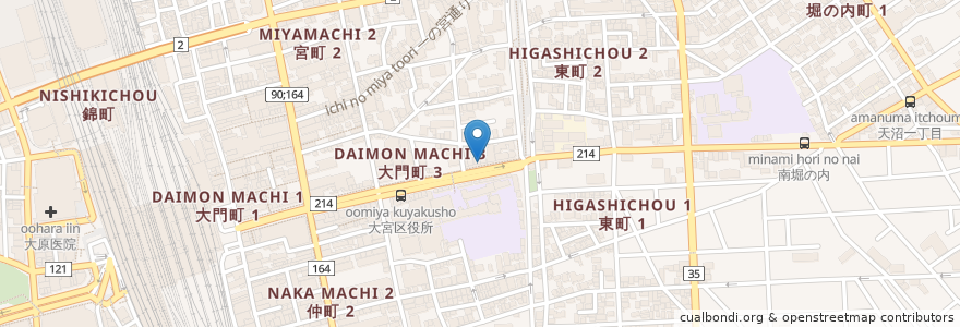 Mapa de ubicacion de 北の国バル en 日本, 埼玉県, さいたま市, 大宮区.