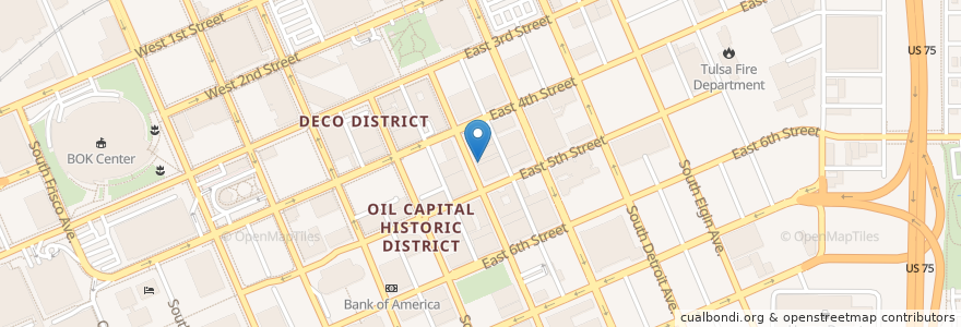 Mapa de ubicacion de Tavolo en United States, Oklahoma, Tulsa County, Tulsa.