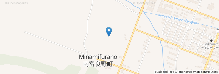 Mapa de ubicacion de 南富良野町 en 日本, 北海道, 上川総合振興局, 空知郡, 南富良野町.