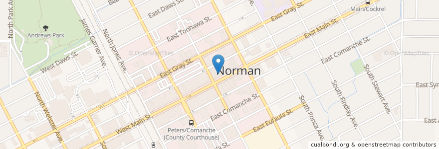 Mapa de ubicacion de The Garage en Amerika Syarikat, Oklahoma, Cleveland County, Norman.