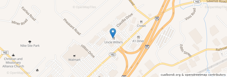 Mapa de ubicacion de Uncle Willie's en Estados Unidos Da América, Connecticut, New Haven County, West Haven.