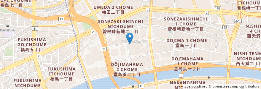 Mapa de ubicacion de セルフうどん ひろひろ en 일본, 오사카부, 오사카, 기타구.