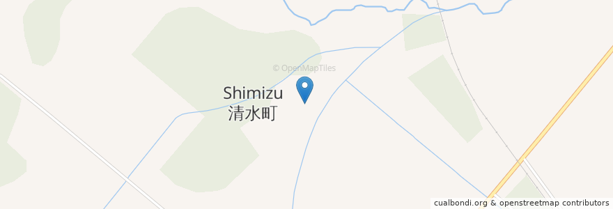 Mapa de ubicacion de Shimizu en Japan, Hokkaido Prefecture, Tokachi Subprefecture, Kamikawa County, Shimizu.