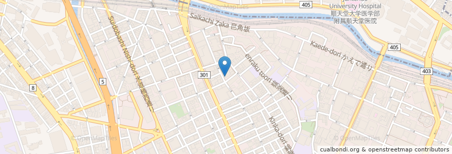 Mapa de ubicacion de 西神田郵便局 en Japon, Tokyo, 千代田区.