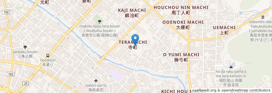Mapa de ubicacion de 正栄山 妙要寺 en اليابان, توتوري, 鳥取市.