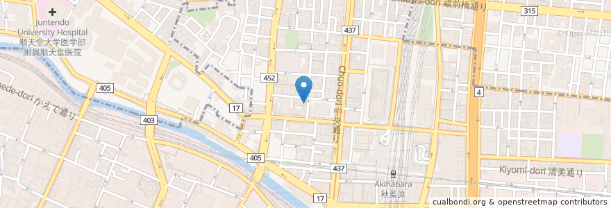 Mapa de ubicacion de 牛ノ宮 en 日本, 東京都, 千代田区.