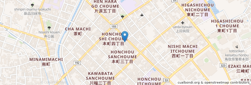 Mapa de ubicacion de 金龍山 晴雲寺 en Japan, Präfektur Tottori, 鳥取市.