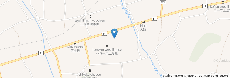 Mapa de ubicacion de リーサ en Япония, Эхимэ, 四国中央市.