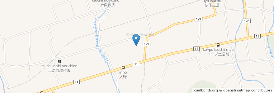 Mapa de ubicacion de 土居文化会館ユーホール en اليابان, 愛媛県, 四国中央市.