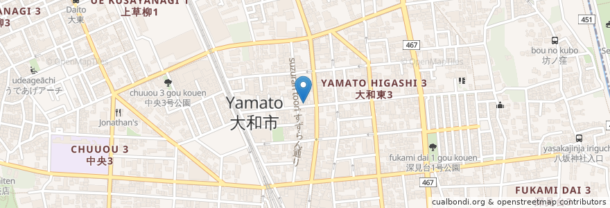 Mapa de ubicacion de ホープはやぶさ en Japão, 神奈川県, 大和市.
