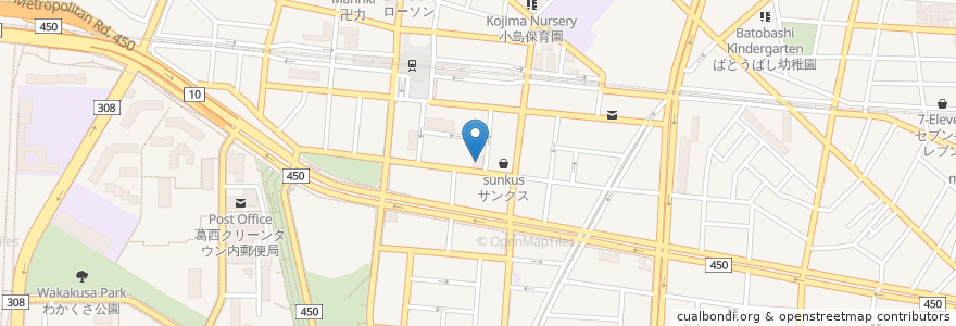 Mapa de ubicacion de 蕎麦識義 en اليابان, 東京都, 江戸川区.
