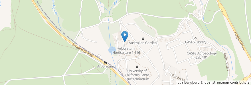 Mapa de ubicacion de Arboretum Horticulture 2 104 en Соединённые Штаты Америки, Калифорния, Santa Cruz County, Santa Cruz.