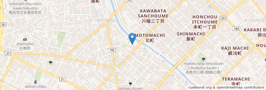 Mapa de ubicacion de 康政山 菅能寺 en ژاپن, 鳥取県, 鳥取市.