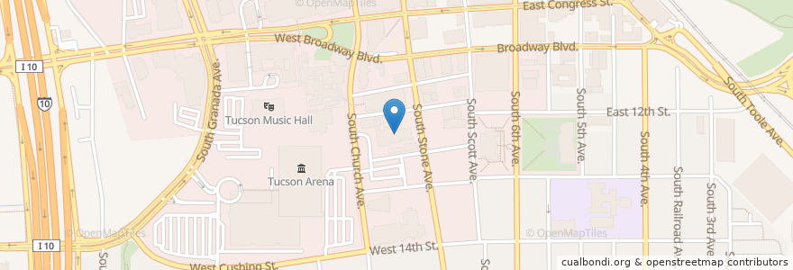 Mapa de ubicacion de St Augustine Cathedral en Stati Uniti D'America, Arizona, Pima County, Tucson.