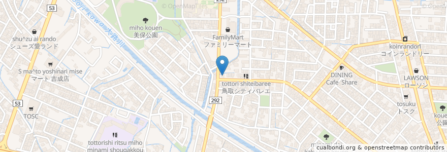 Mapa de ubicacion de 豆蔵人 en Japan, Präfektur Tottori, 鳥取市.