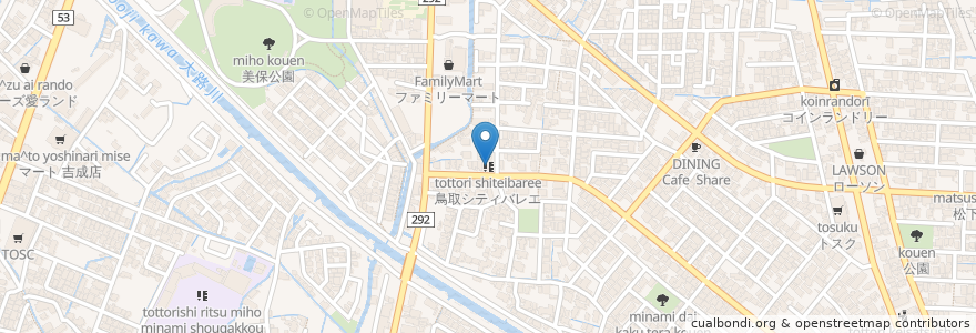 Mapa de ubicacion de 鳥取シティバレエ en Japão, 鳥取県, 鳥取市.