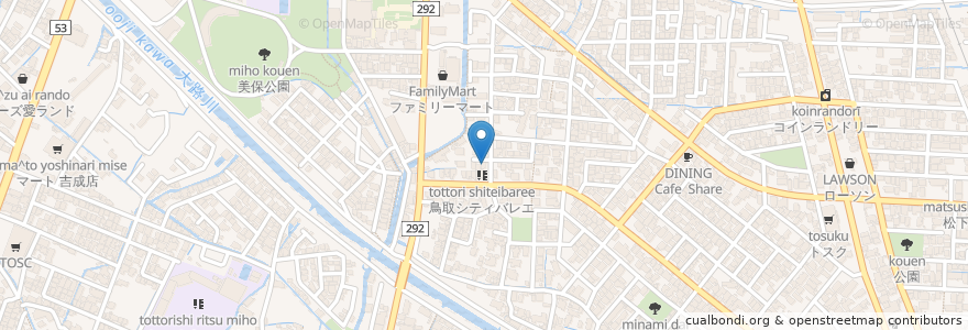 Mapa de ubicacion de 炭火焼肉 たけちゃん en اليابان, توتوري, 鳥取市.