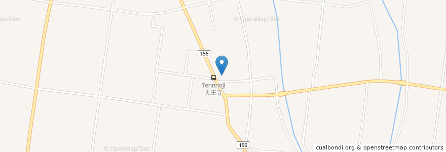Mapa de ubicacion de 天王寺 en 日本, 栃木県, 芳賀郡, 芳賀町.