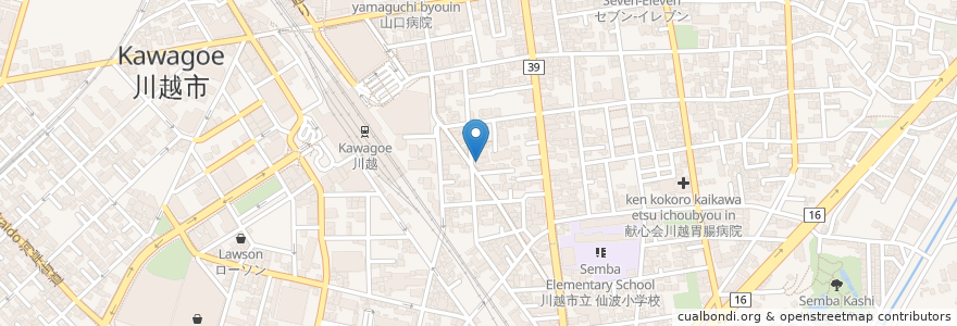 Mapa de ubicacion de 石黒歯科 en 日本, 埼玉県, 川越市.