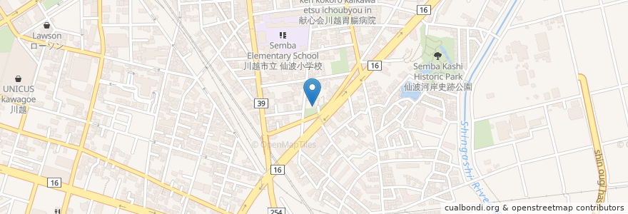 Mapa de ubicacion de 富士見町公民館 en Japon, Préfecture De Saitama, 川越市.