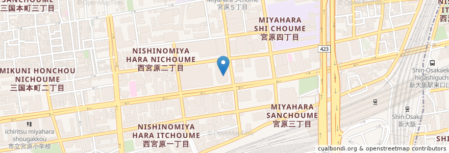 Mapa de ubicacion de 贔屓屋 en Giappone, Prefettura Di Osaka, 大阪市, 淀川区.