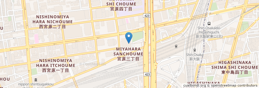 Mapa de ubicacion de 一番どり en 일본, 오사카부, 오사카, 淀川区.