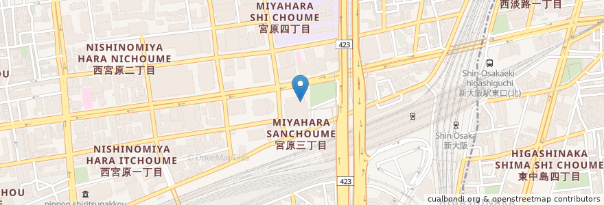 Mapa de ubicacion de ドトール en Япония, Осака, 大阪市, 淀川区.