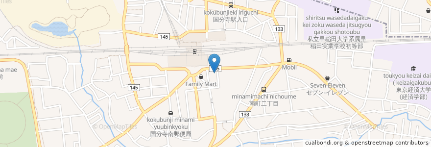 Mapa de ubicacion de ジーザス・コミュニティ国分寺 en Япония, Токио, Кокубундзи.