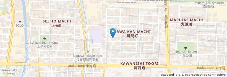 Mapa de ubicacion de 明徳寺 en Япония, Айти, 名古屋市, 中川区.