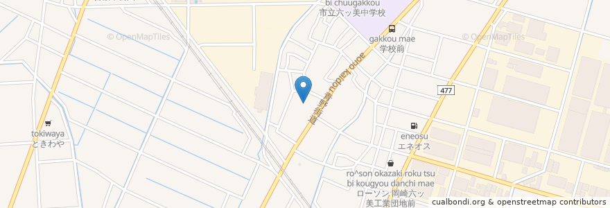 Mapa de ubicacion de コスモ石油 en 日本, 愛知県, 岡崎市.