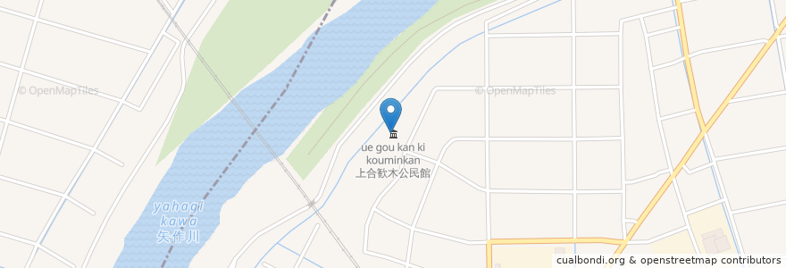 Mapa de ubicacion de 上合歓木公民館 en ژاپن, 愛知県, 岡崎市.