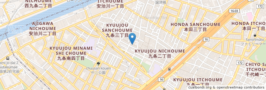 Mapa de ubicacion de まったり酒場 en Japan, Präfektur Osaka, 大阪市, 西区.