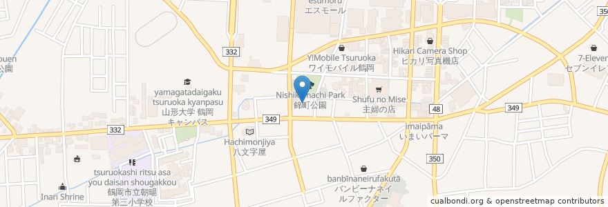 Mapa de ubicacion de 蓮乘寺 en ژاپن, 山形県, 鶴岡市.