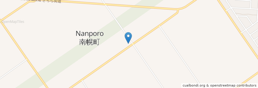 Mapa de ubicacion de 南幌町 en Japonya, 北海道, 空知総合振興局, 空知郡, 南幌町.