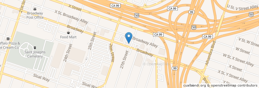 Mapa de ubicacion de Dim Sum House en 미국, 캘리포니아주, Sacramento County, Sacramento.