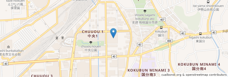 Mapa de ubicacion de Toho Cinemas en Japan, Kanagawa Prefecture, Ebina.