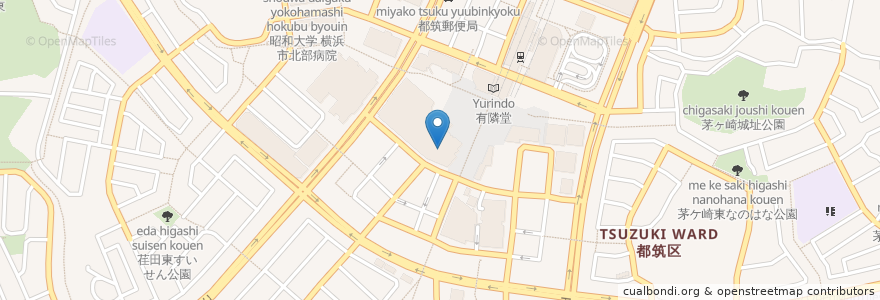 Mapa de ubicacion de 109シネマズ en Japan, Präfektur Kanagawa, Yokohama, 都筑区.