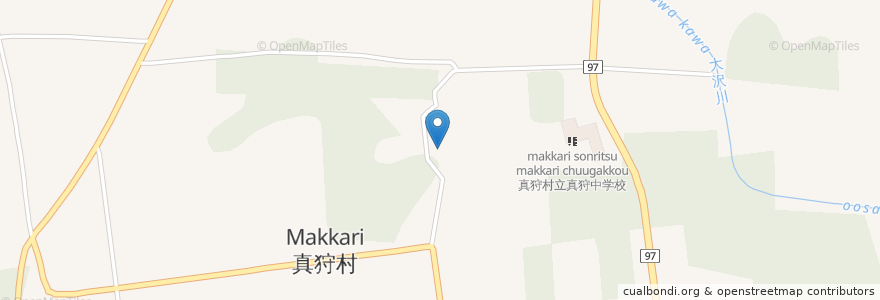 Mapa de ubicacion de 真狩村 en Japón, Prefectura De Hokkaidō, 虻田郡, 後志総合振興局, 真狩村.