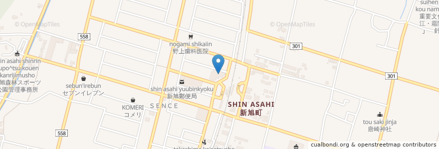 Mapa de ubicacion de 高島市立図書館新旭図書室 en Япония, Сига, 高島市.