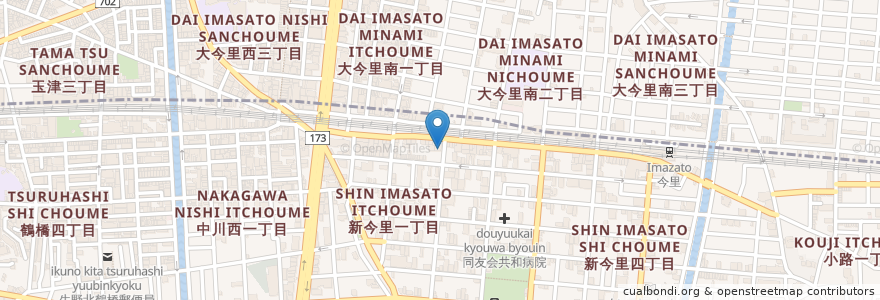 Mapa de ubicacion de 三宝湯 en ژاپن, 大阪府, 大阪市.