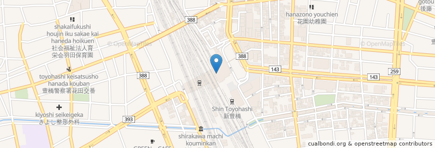 Mapa de ubicacion de enet ATM ファミリーマートホテルアソシア豊橋　共同出張所 en Japon, Préfecture D'Aichi, Toyohashi.