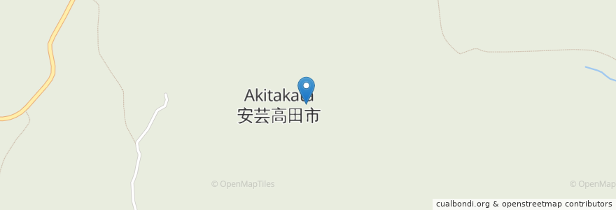 Mapa de ubicacion de 安芸高田市 en 日本, 広島県, 安芸高田市.