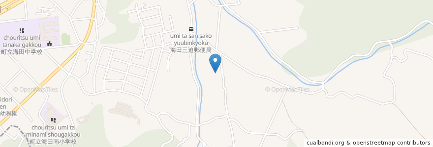 Mapa de ubicacion de 海田町 en اليابان, 広島県, 安芸郡, 海田町.