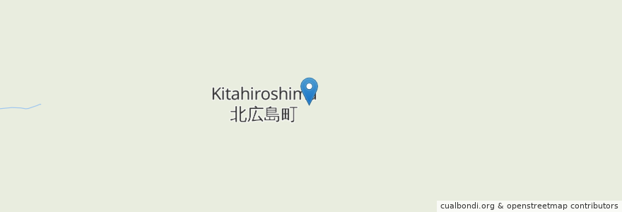 Mapa de ubicacion de 北広島町 en Japón, Prefectura De Hiroshima, 山県郡, 北広島町.