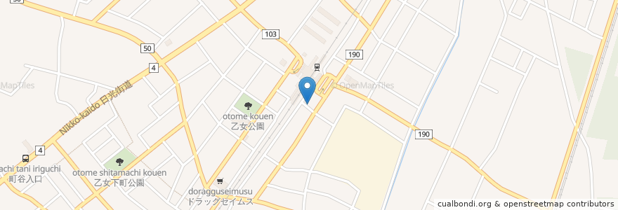 Mapa de ubicacion de 喫茶オーディオ パソコン教室 en Japan, Präfektur Tochigi, 小山市.