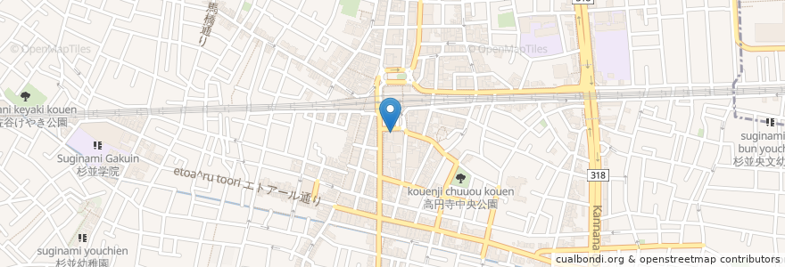 Mapa de ubicacion de 佐野薬局 en Japão, Tóquio, 杉並区.